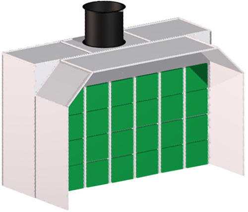 Etl Listed Industrial Paint Wall 3' 8" Working Depth - Industry (500x429)