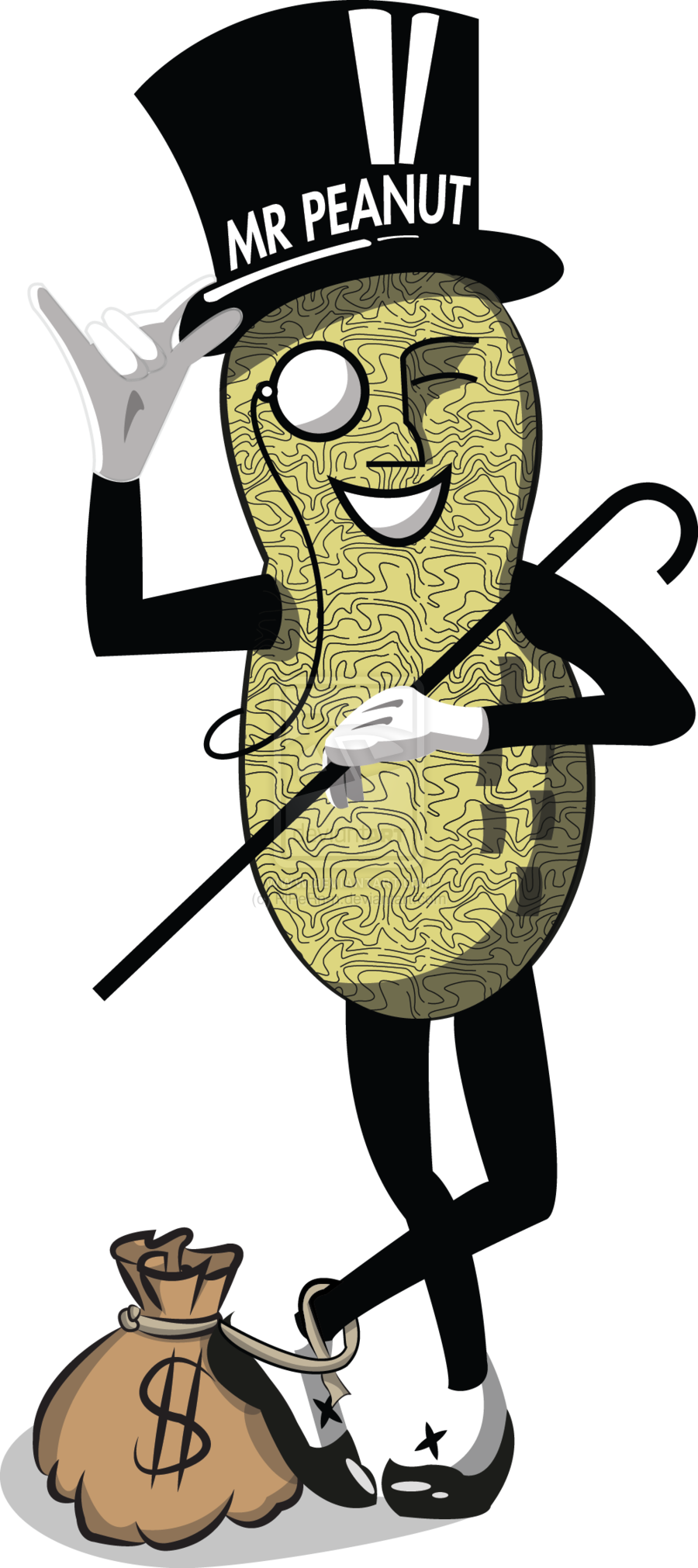 Download Free Printable Clipart And Coloring Pages - Mr Peanut (900x2021)