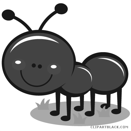 Ant Animal Free Black White Clipart Images Clipartblack - Cute Ant Clipart (432x432)