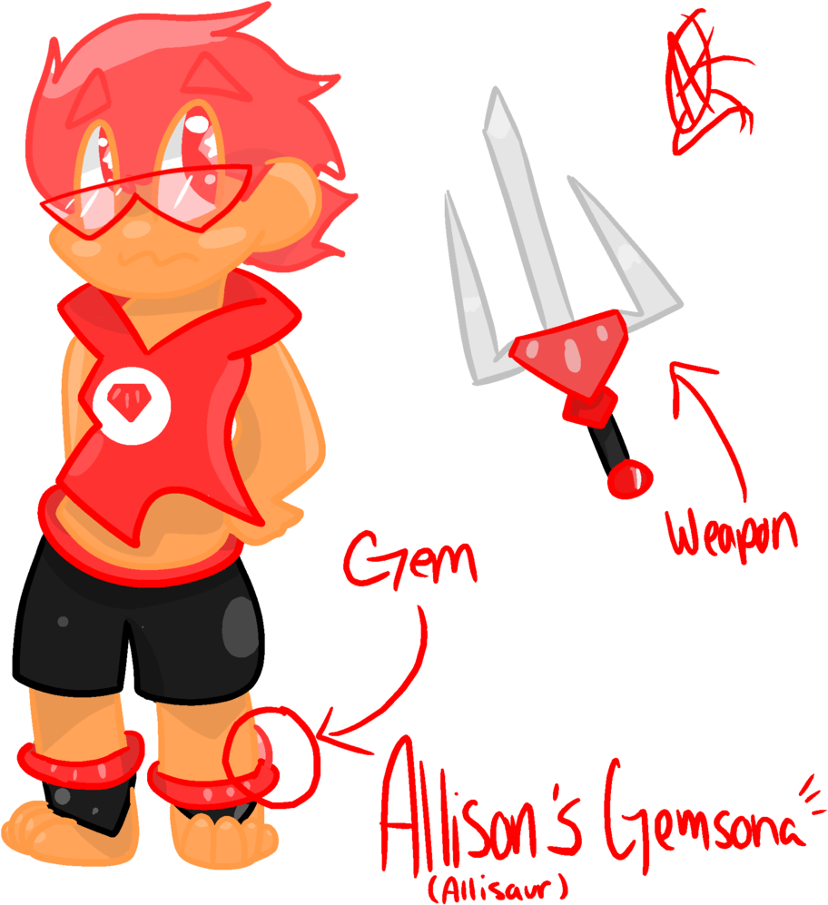 Red Diamond By Allisaurrex Gemsona - Digital Art (1024x1024)