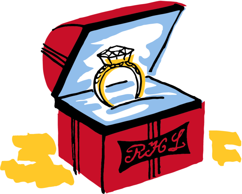 Parties Events Bachelorette Party Diamond Transparent - Art Print: Pop Ink - Csa Images' Engagement Ring In (850x681)