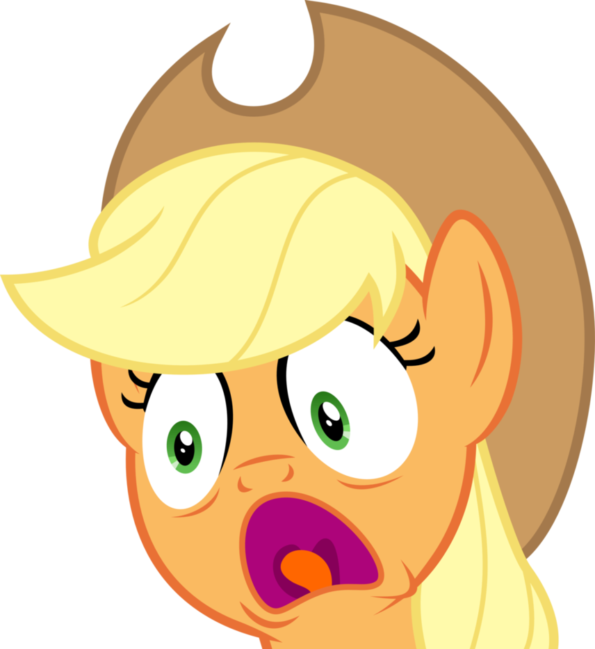 Frightened Aj By Baumkuchenpony - Screaming Face Animated Gif (856x933)