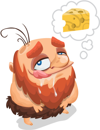 Goals Rupert Hungry@2x - Cartoon (380x500)