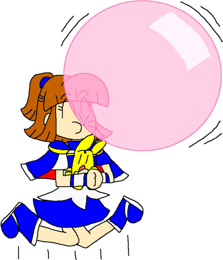 Arle's Floating Bubble By Pokegirlrules - Cartoon (871x917)