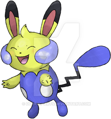 Pikablu, The Float Mouse Pokemon By Durrco-arts - Pokemon Mouse (400x426)