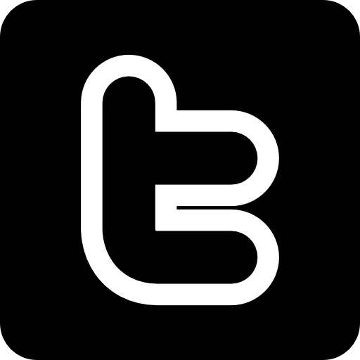 Twitter Logo Icon - Simbolo Twitter Preto E Branco (512x512)
