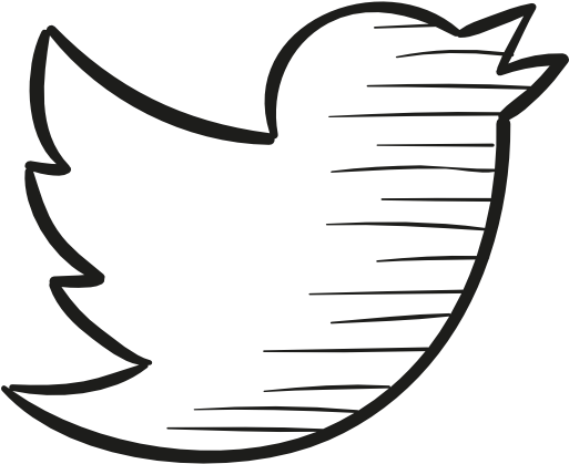 Twitter Draw Logo Free Icon - Twitter Logo Png Draw (512x512)