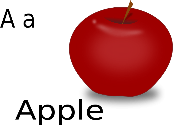 A For Apple - Aa Apple Clipart (800x566)