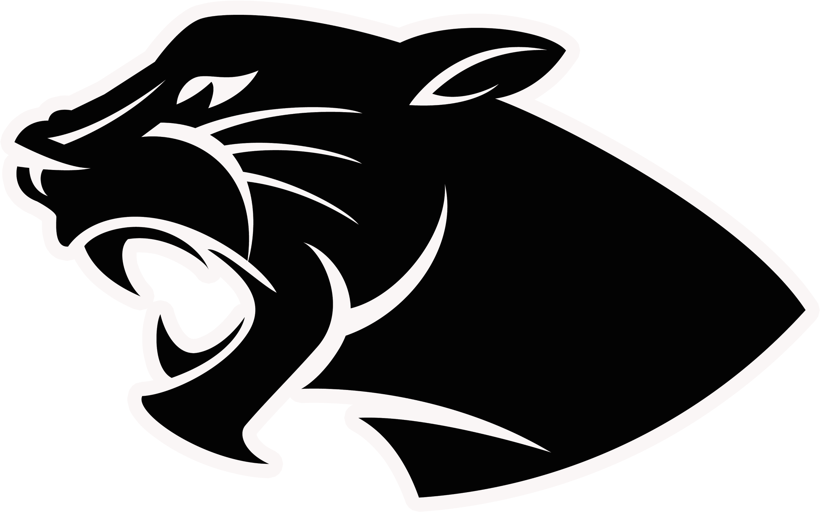 Panther Clipart Perry - Panther Clipart Black And White (2720x1704)