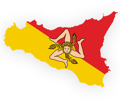 Gift Baskets To Sicily - Flag Of Sicily Tattoo (400x550)
