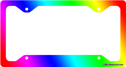 More Views - Rainbow License Plate Frame (500x500)
