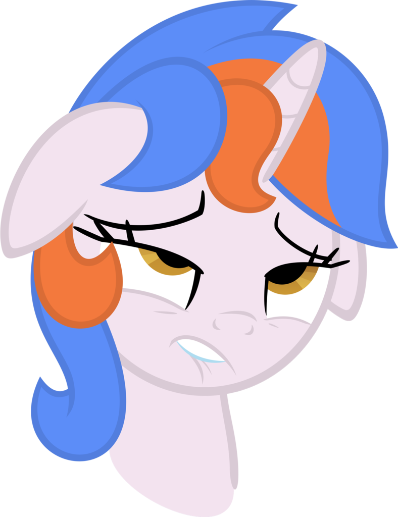 Squeaky-belle, Bust, Derpibooru Exclusive, Ears Down, - Cartoon (788x1024)