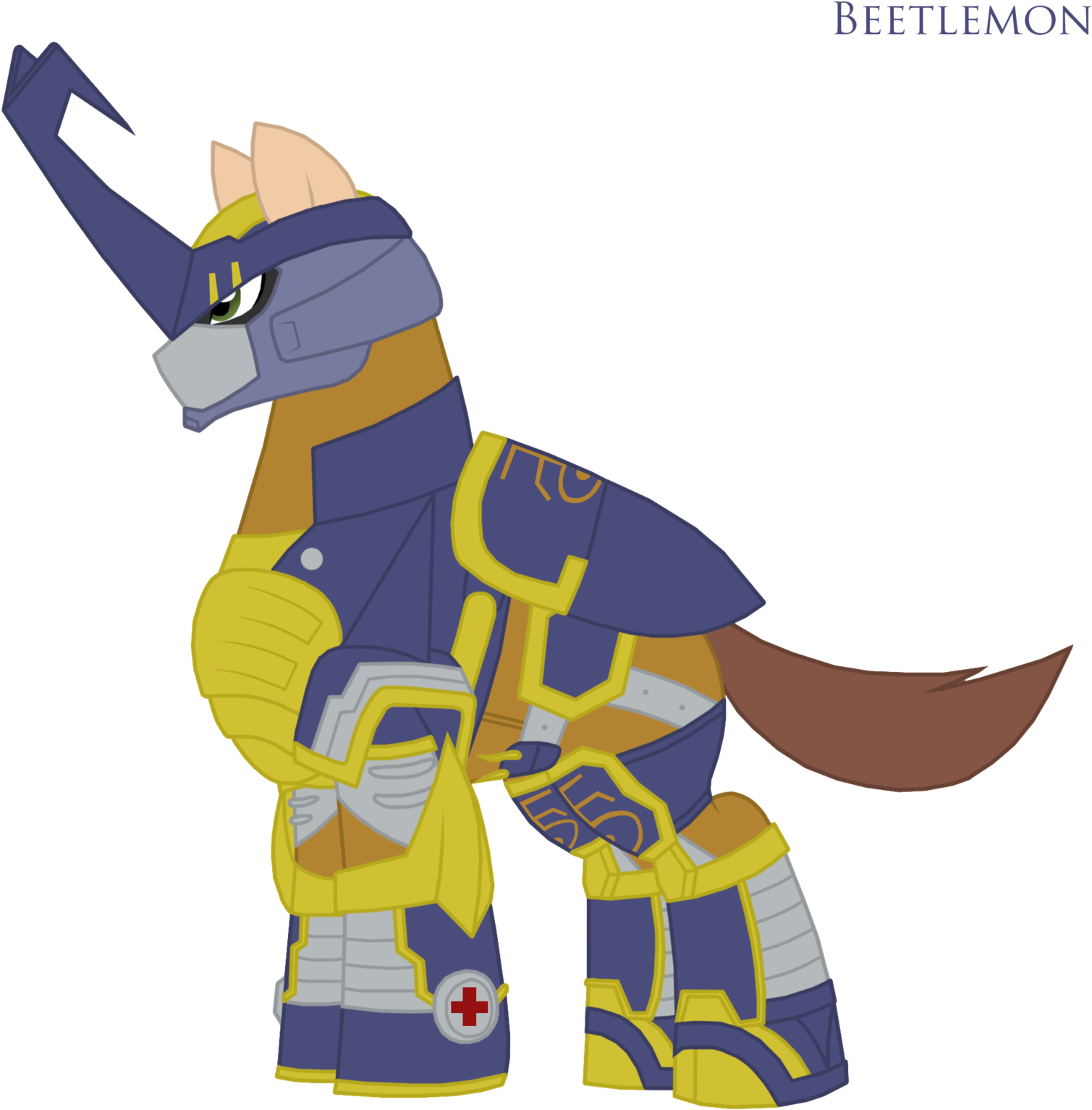 Beetlemon Unicorn Form By Pyrus-leonidas - Cartoon (1600x1616)