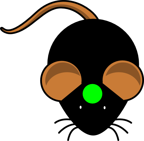 How To Set Use Black Mouse W/ Green Circle Svg Vector - Mouse Clip Art (600x590)