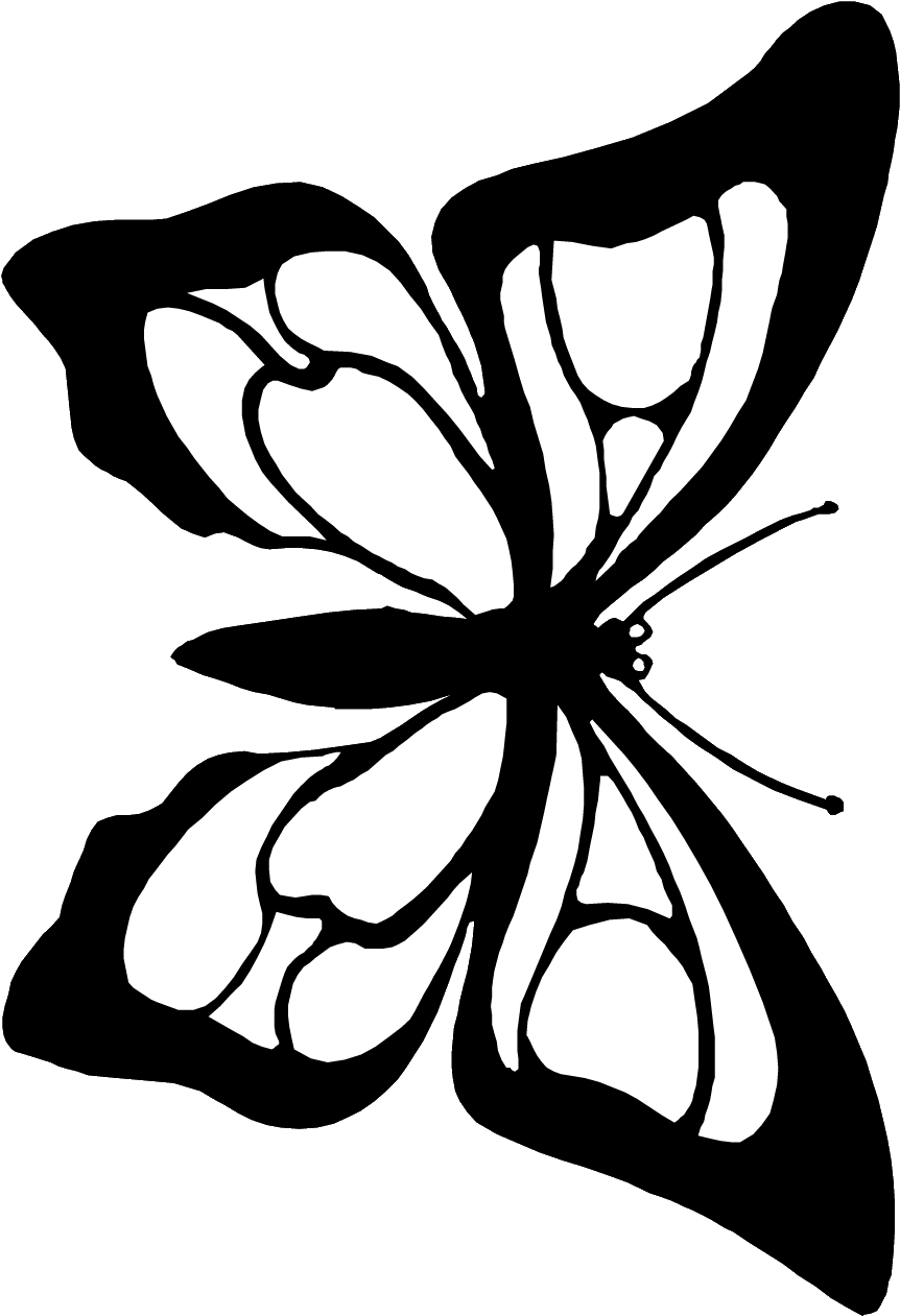 Coloring Pages - Butterfly Cutout Coloring Page (950x1266)