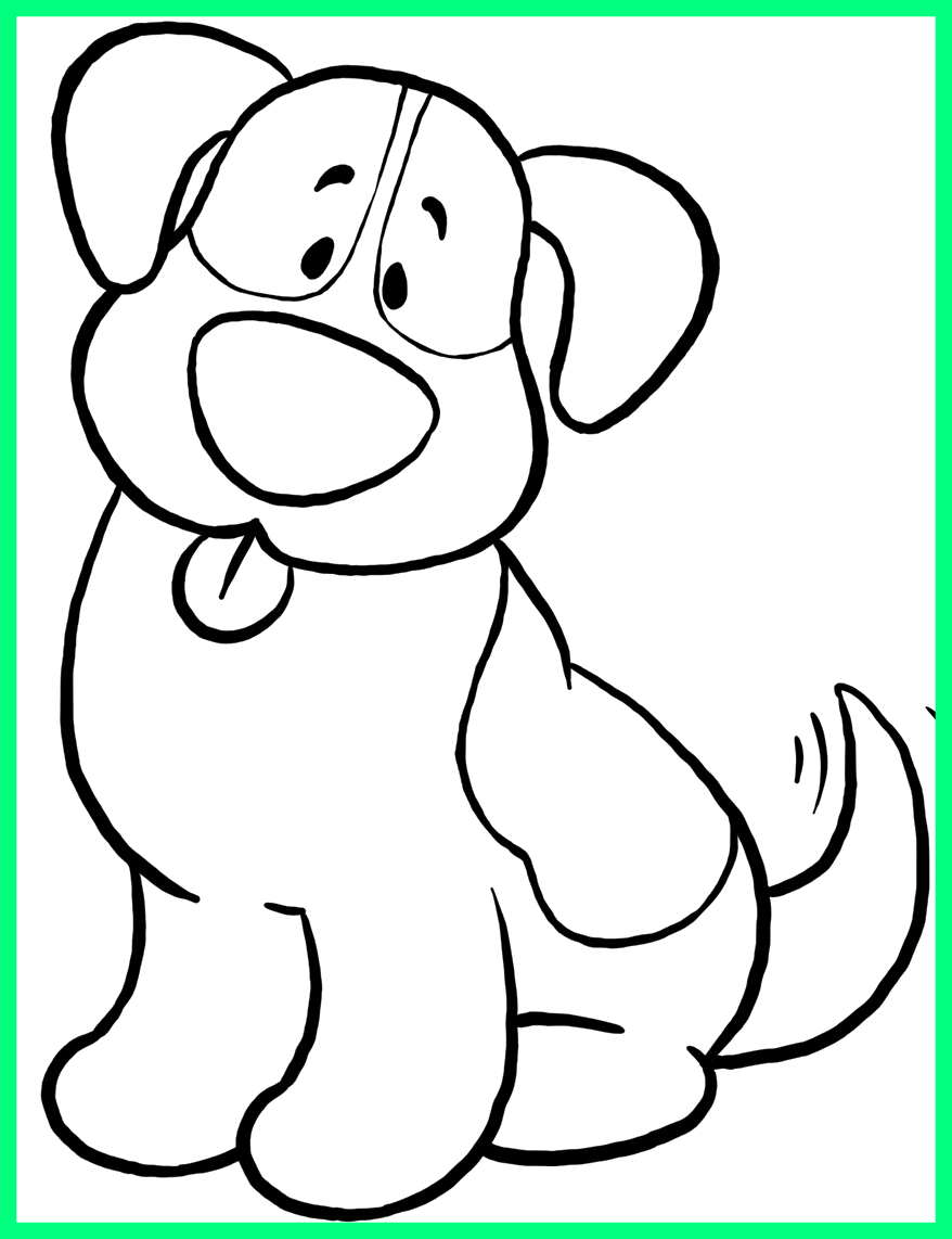 Dog Coloring Pages Dog Coloring Pages For Girls Amazing - Dog Simple Coloring Page (878x1142)
