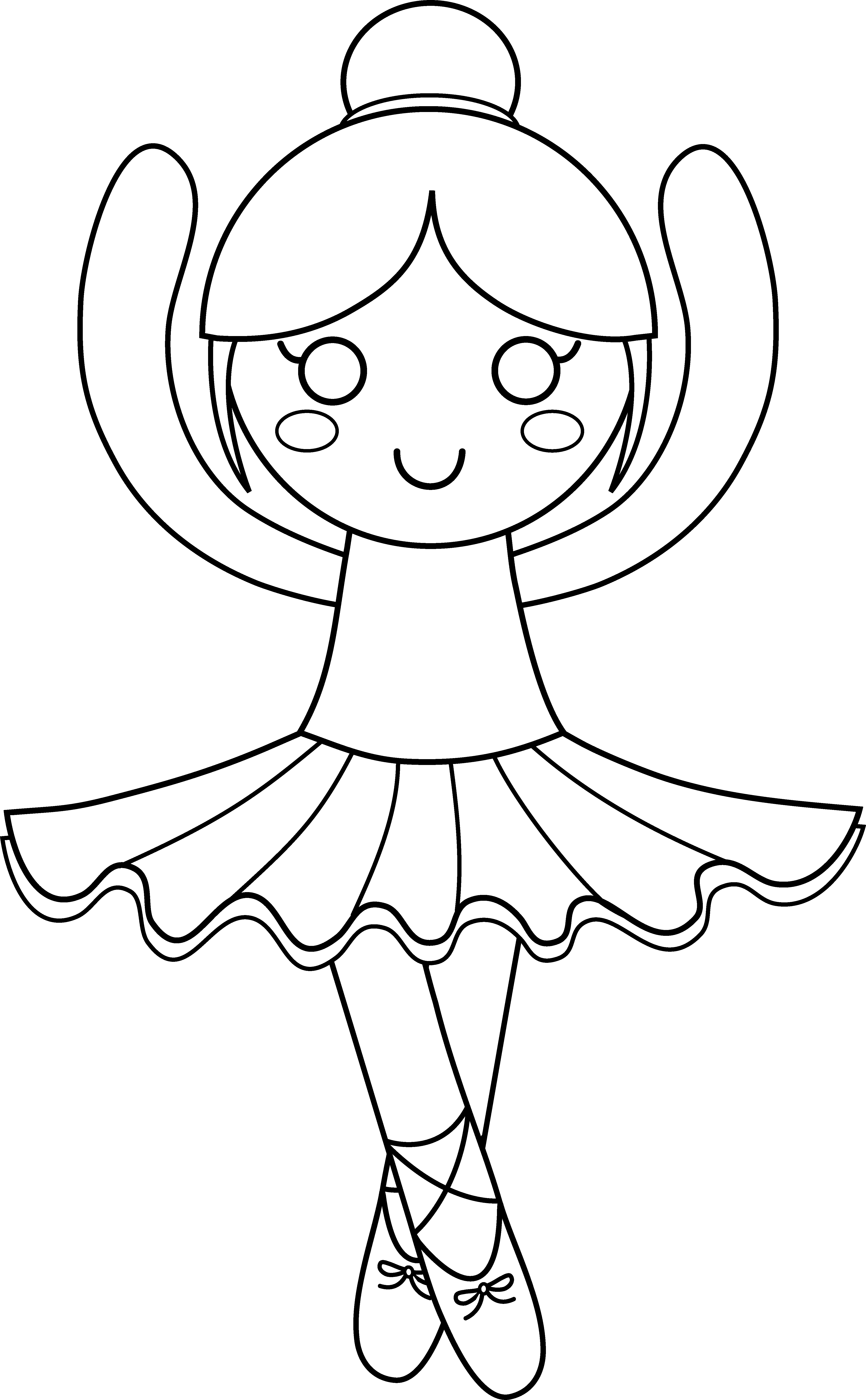 Ballerina Clipart Coloring - Clip Art (4299x6949)