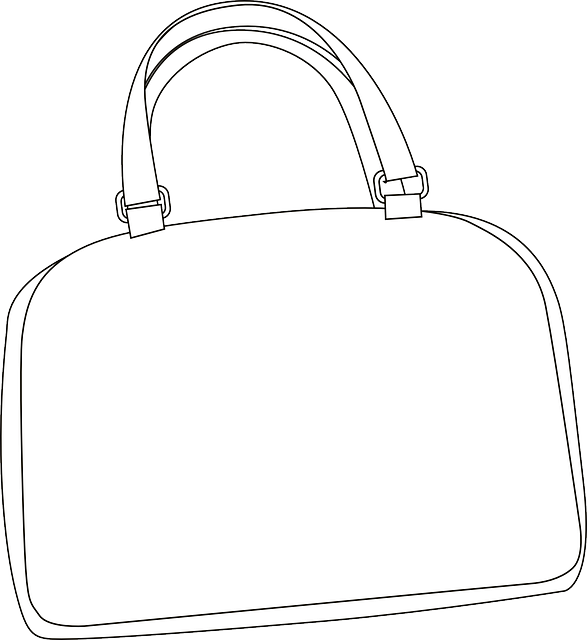 Handbag Lady, White, Bag, Handbag - White Bag Outline Png (587x640)