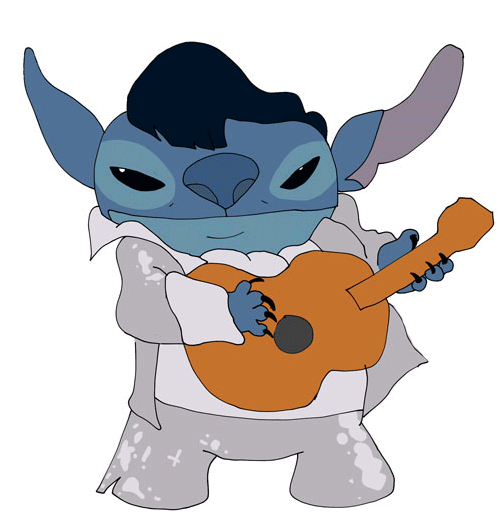 Elvis - Gif Stitch Elvis Png (612x557)