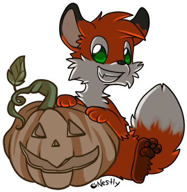Drawn Fox Deviantart - Halloween Fox Gif (400x400)