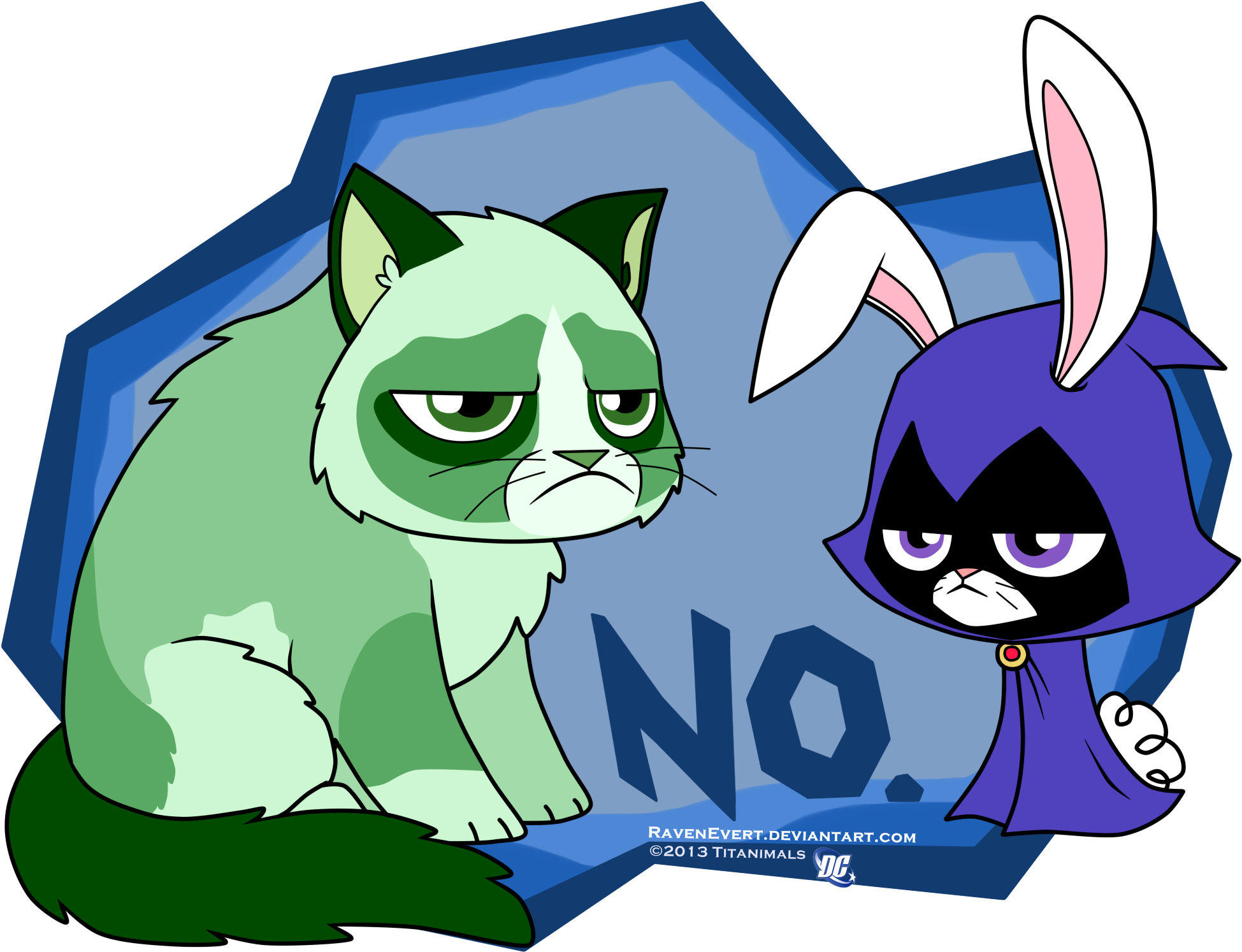 Grumpy Cat - Beast Boy (2000x1508)