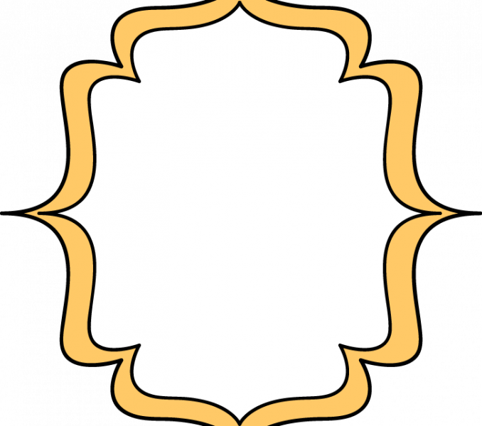 Clip Art Frame Yellow Double Bracket Frame Free Clip - Clip Art (678x600)
