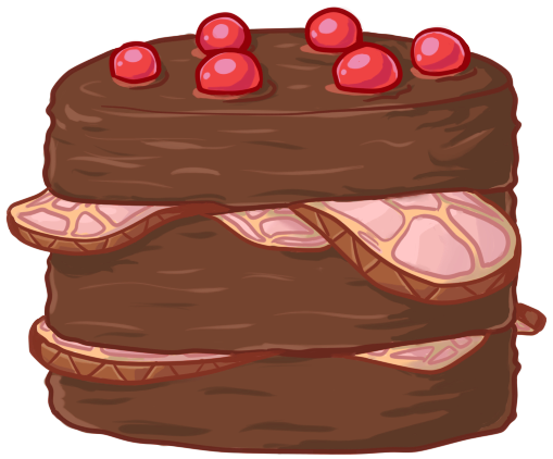 Black Forest Ham Cake By Manmadeofgold - Hamcake (550x450)