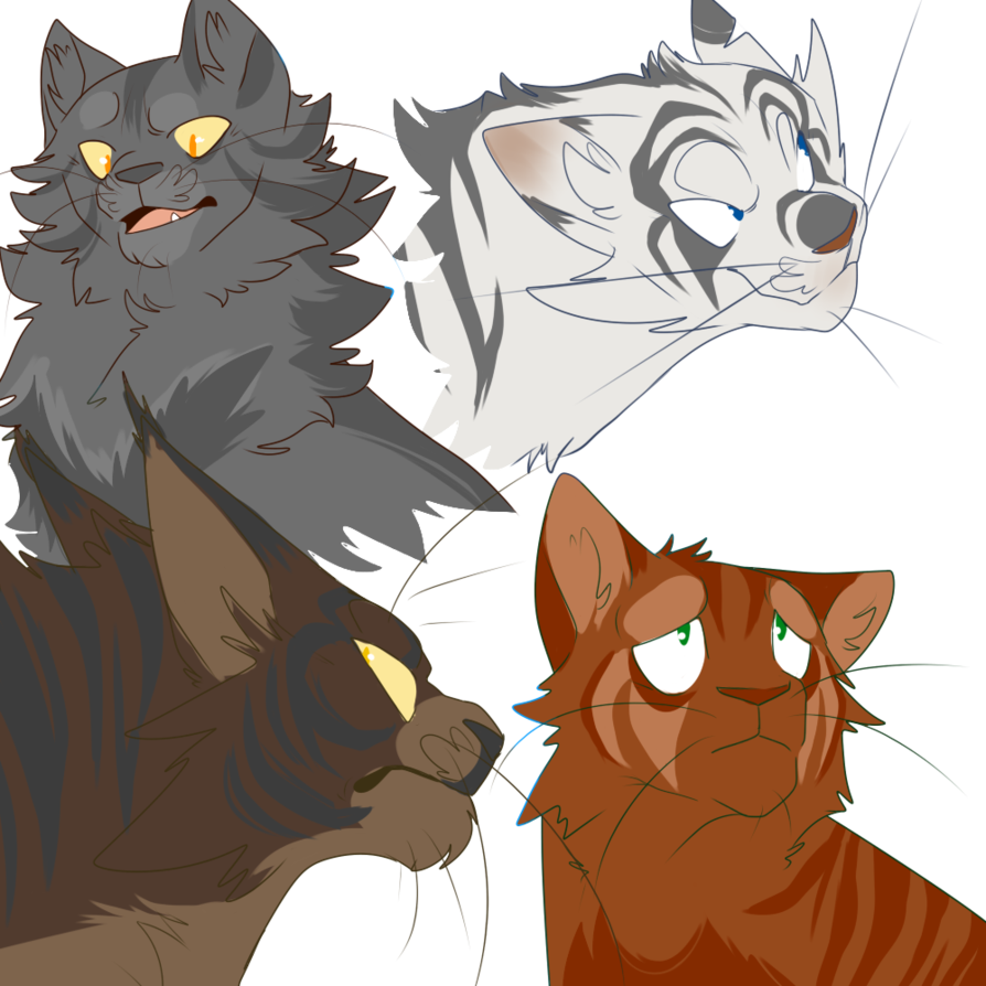 Some Bad Warrior Cat Designs By Drawingwithheart On - Bad Warrior Cat Art (894x894)