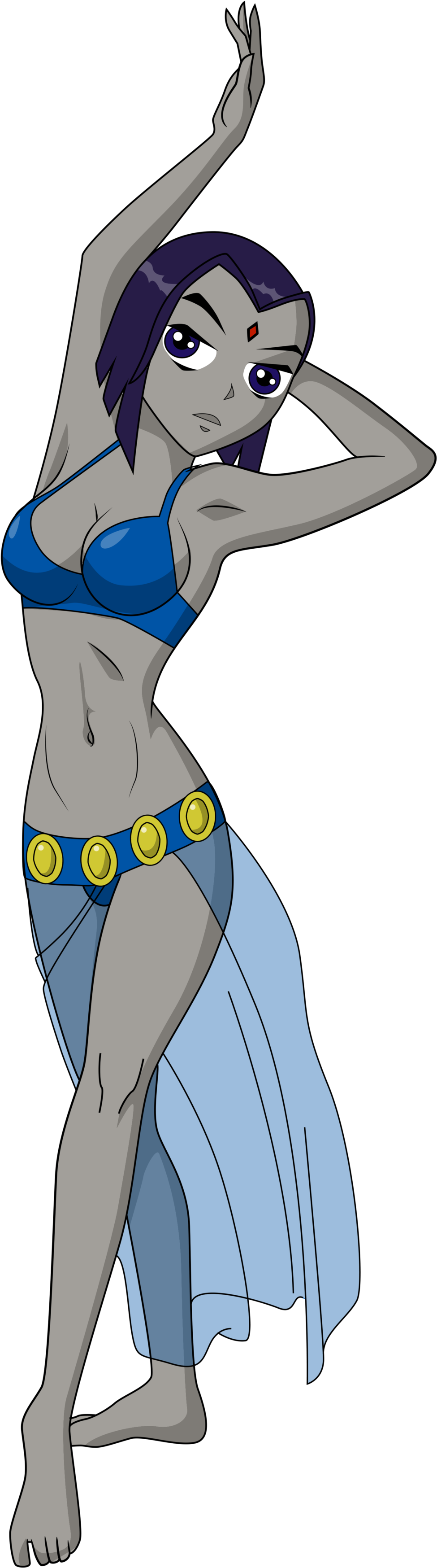 Raven Starfire Deviantart Teen Titans Blackfire - Teens Titans Raven Belly (1024x3677)