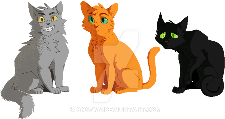 The Other Warrior Cat Trio By Sno-wy - Warriors (900x675)