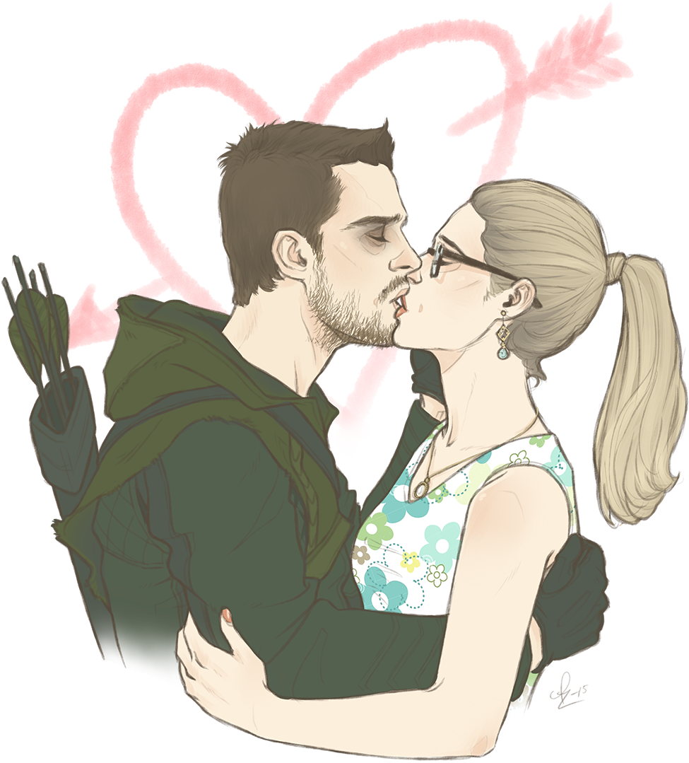 Olicity By Kumagorochan Arrow - Olicity Fan Art (1000x1210)