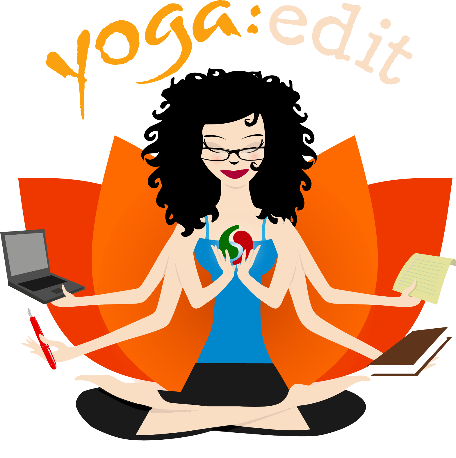 Editing Writing Clip Art - Yoga (1567x1602)