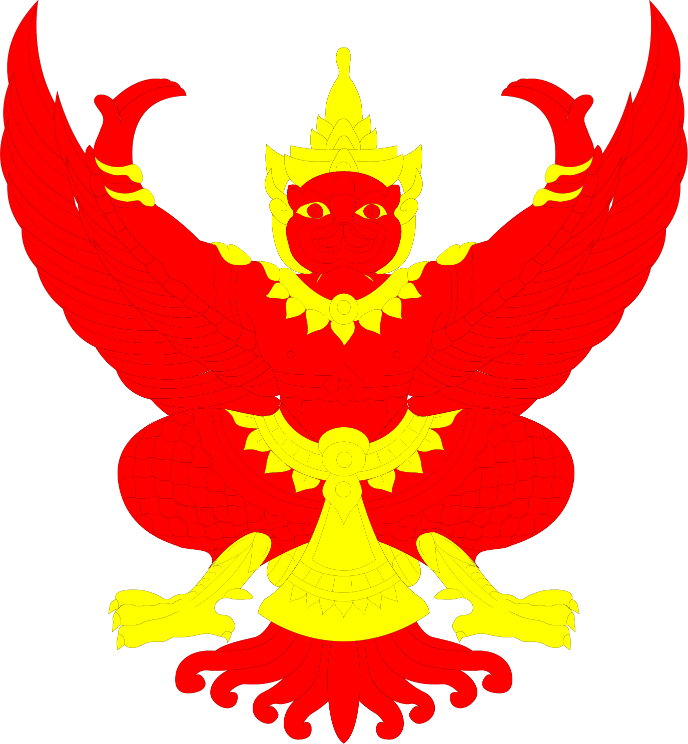 Thailand Thai Cuisine Logo - National Symbol Of Thailand (1375x1487)