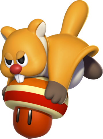 These Orange Flying Squirrel-like Creatures Can Carry - New Super Mario Bros U Items (358x479)