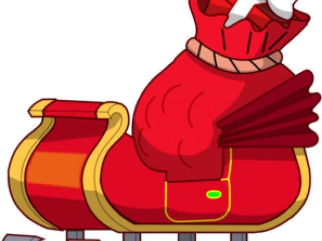 Sleigh Clipart Svg - Sleigh Of Santa Claus Round Ornament (640x480)