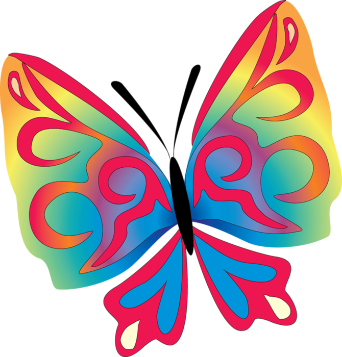 Бабочки - Butterfly (670x700)