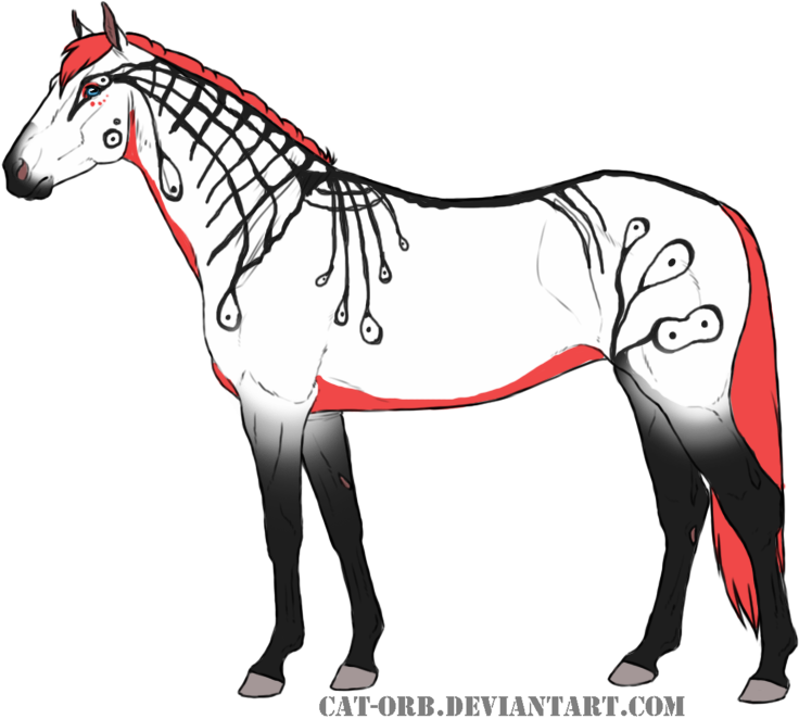 Butterfly Horse /papillon Design - Stallion (812x711)