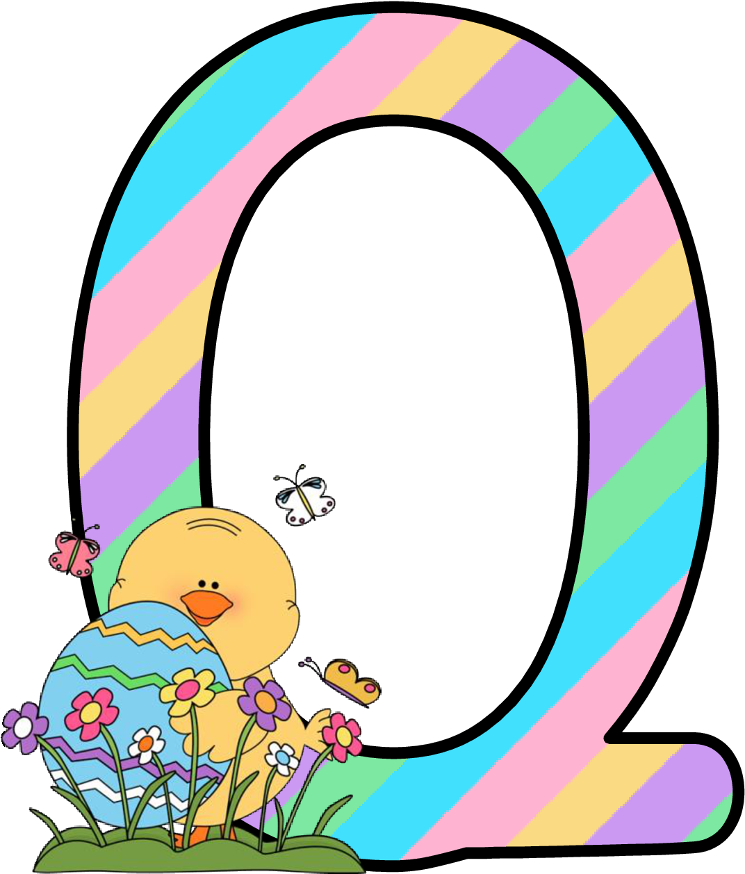 Ch B *✿* Alfabeto Easter De Kid Sparkz - Cute Easter Clipart (1145x1368)