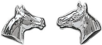 Women's Bar V Ranch By Vogt Silver Horse Head Earrings - Bar V Ranch Silver Horse Earrings (437x318)