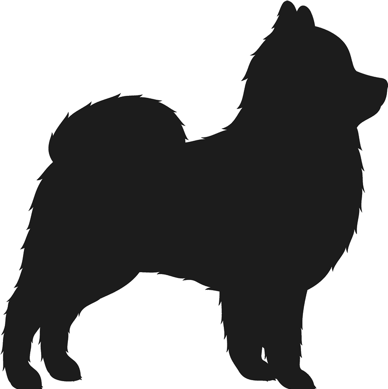 Pomeranian Stamp Dog, Cat Amp Fur Baby Stamps - Silhouette Of A Pomeranian (800x800)