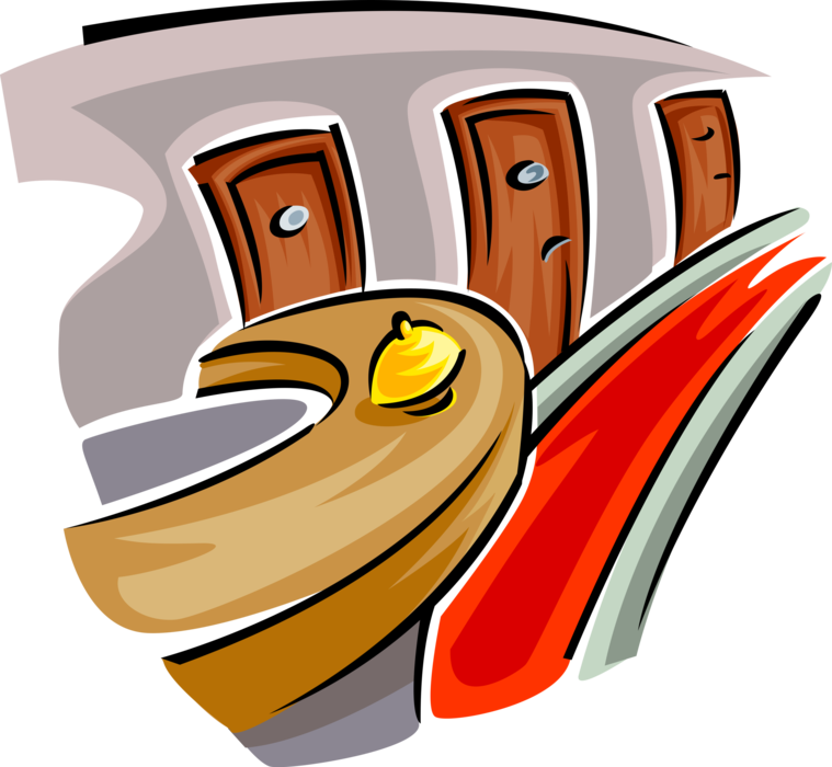 Vector Illustration Of Hospitality Industry Hotel Guest - Résumé (759x700)