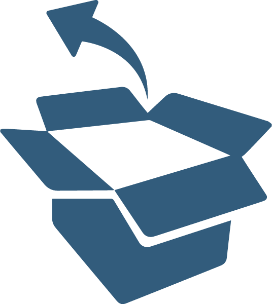 Unpacking Services - Box Black Icon Png (536x600)