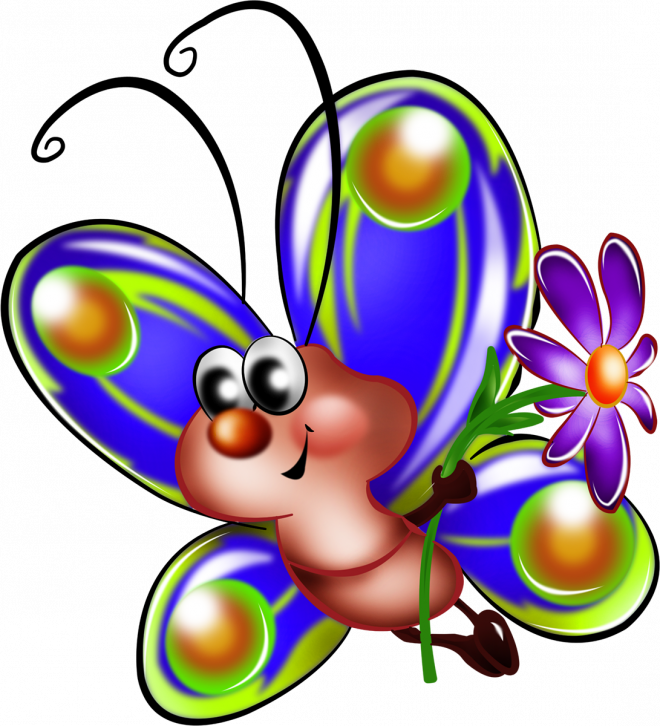 Clipart Motyl (660x726)