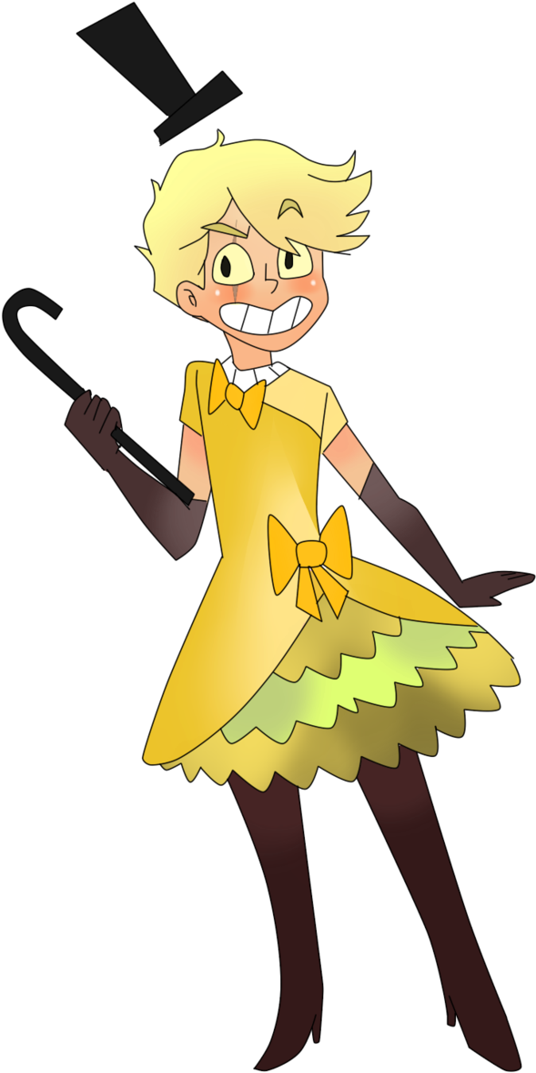 Request By Ambershocker - Bill Cipher In A Dress (648x1231)