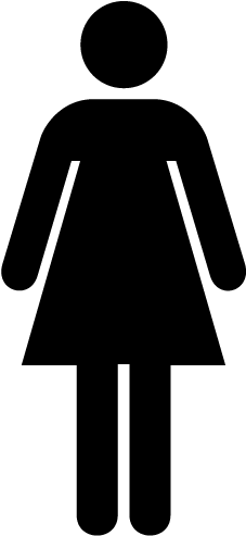 For Signs In The Us - Female Bathroom Symbol (240x500)