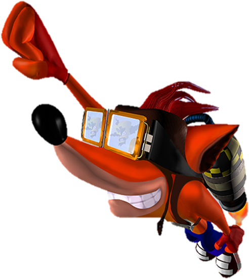 Using The Jetpack Means Getting Used To The Slight - Crash Bandicoot 2 Cortex Strikes Back Crash (521x580)