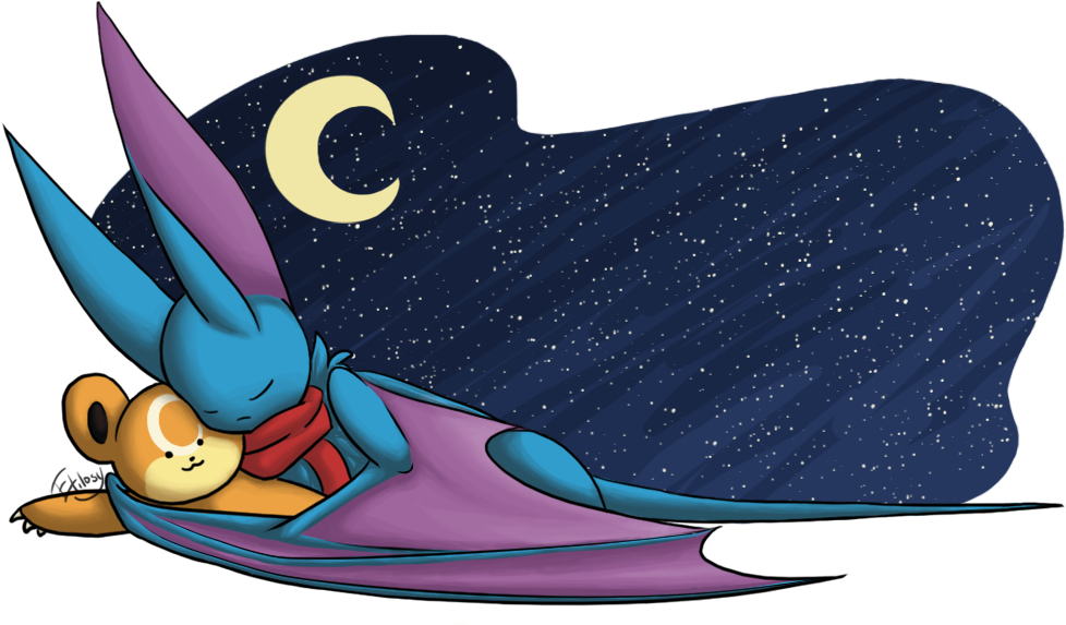 Goodnight Little Bat By Etilosy On Deviantart Rh Etilosy - Cartoon (1020x624)
