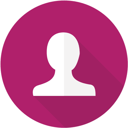 Flat User Sign With Round Background Transparent Png - Portrait Of A Man (512x512)