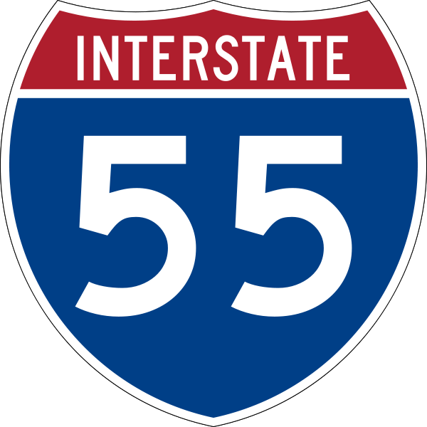 55 Clipart - Interstate 55 (600x600)