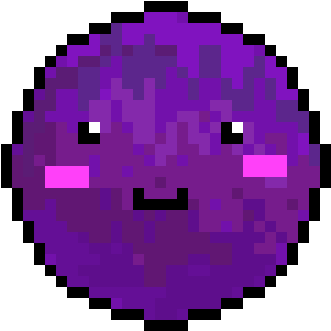 Cute Planet Purple - Png Planet Pixel Art (370x380)